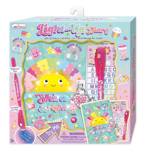 Diario Luminoso C/ Candado y Bolígrafo para Msj Secretos de Sol 5a+