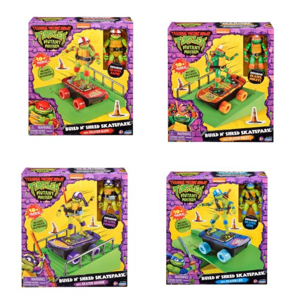 Figuras de las Tortugas Ninja con Patineta Motorizada Surt/4 4a+