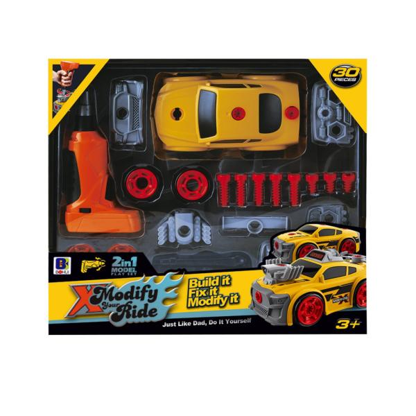 Set de Vehiculos Armables 2en1 30Pzs 3a+ Amarillo (453592)