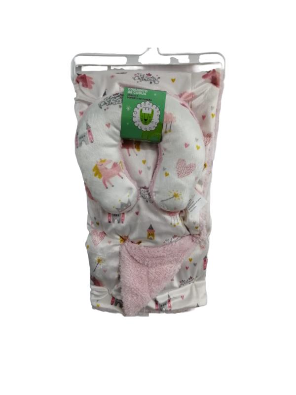 Baby Basics Cobija con Almohada de Viaje de Unicornios 0m+