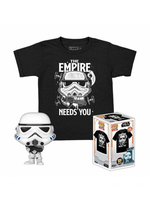 Camiseta con Mini Figura Funko Pop!  de Star Wars StormTrooper  S Unisex