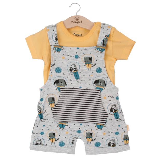 Conjunto de 2 Piezas Overol con  Camiseta Amarillo Niño 9m (612181)