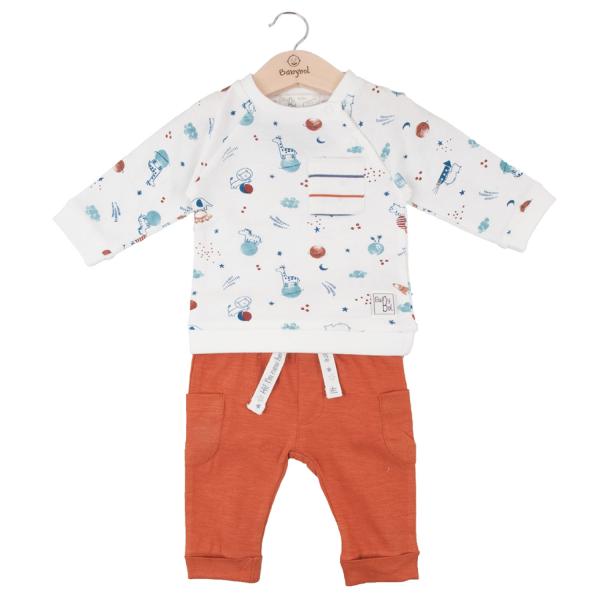 Conjunto de 2 Piezas Manga Larga de Animalitos Café 3m (613225)