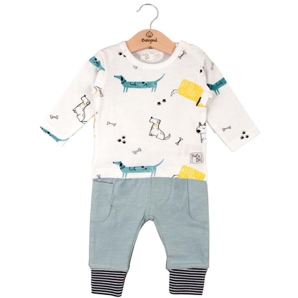 Conjunto de 2 Piezas de Perritos  Celeste Niño 9m (613522)