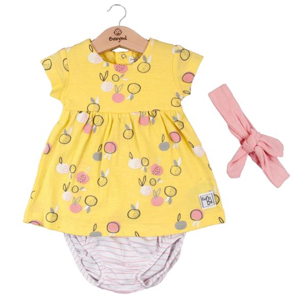 Vestido + Braga + Cinta de Naranjas con  Amarillo 9m (615762)