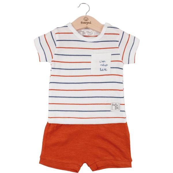 Conjunto de 2 Piezas Camisa con  Short Café Niño 18m (616134)