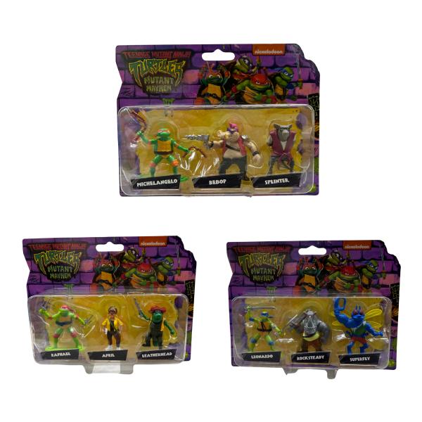 Figuras Mini de las Tortugas Ninja Set de 3 4a+ ( Surtido de 3 - Se venden por Separado )