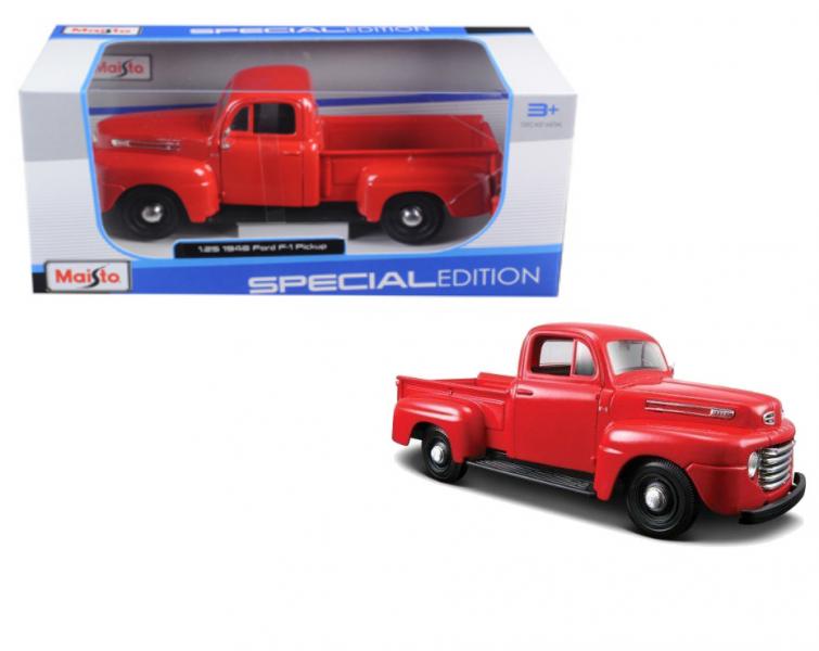 Carro Ford F-1 Pickup 1948 Rojo Esc:1:24   3a+ (072287)