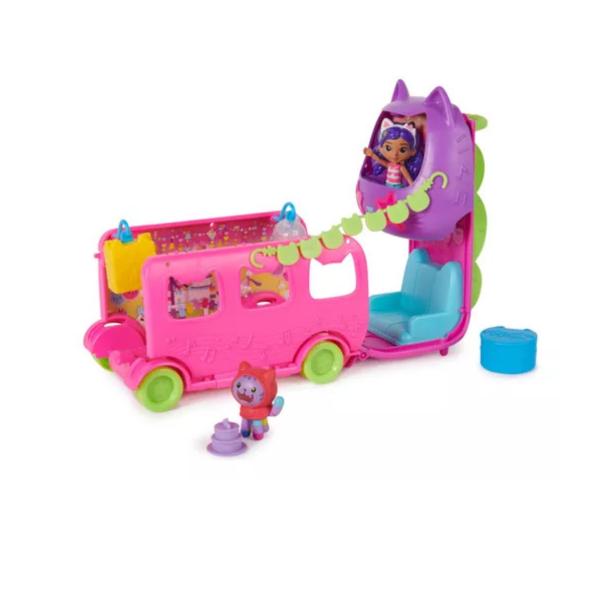 Autobús de Fiesta Gatuno de la Casa de Muñecas de Gabby´s 3a+