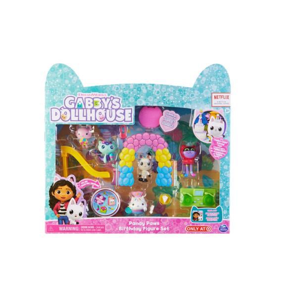 Figuras de la Casa de Muñecas de Gabby´s Set Cumpleaños de Pandy Paws 3a+