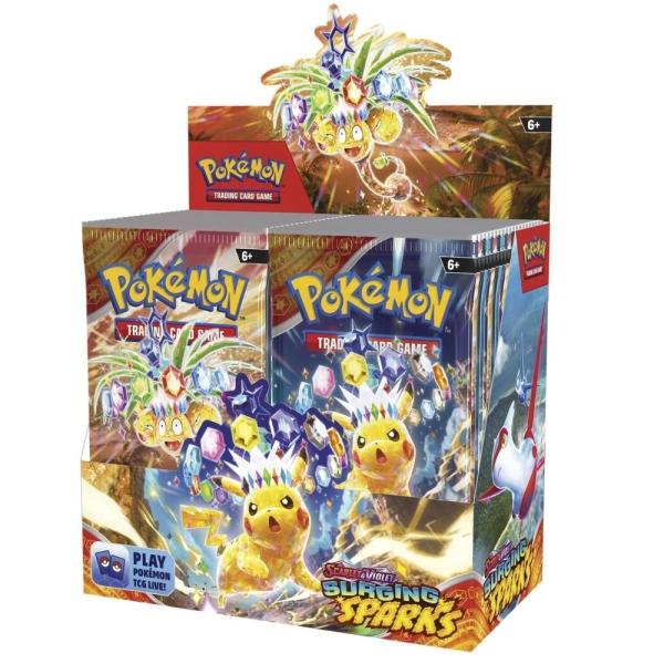 Cartas p/Intercambio Pokémon Scarlet & Violet Surging Sparks Sobre x10 Tarjetas Displ/36 S/4 6a+