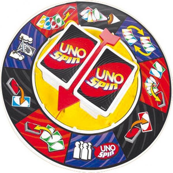 Mattel Games - Juego de Mesa Uno Spin 7a+
