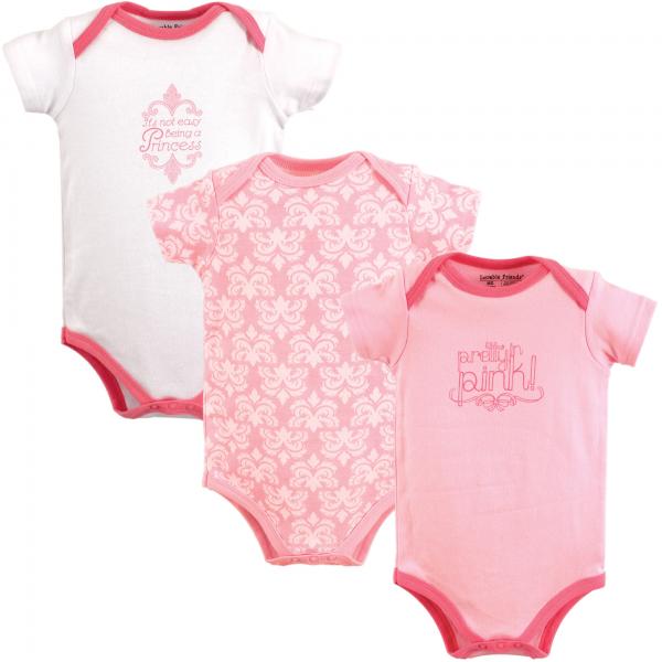 Mameluco Manga Corta Set/3 Pretty´n Pink 3-6m