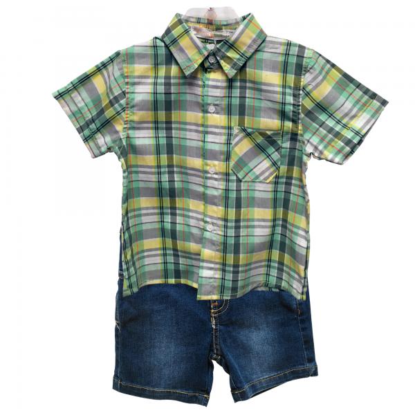 Camisa de Botones Manga Corta C/ Pantalón Corto 6m