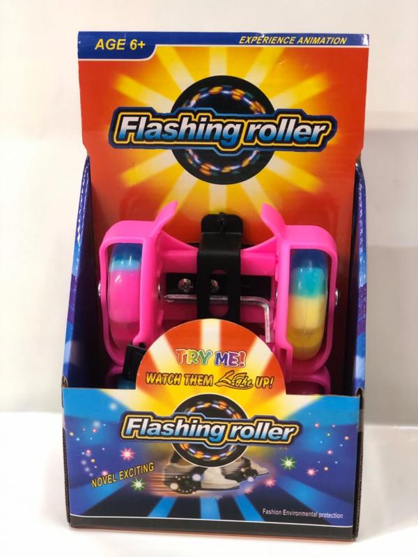 Patines Adaptables con Luz Surt/2 Fucsia-Rojo (30692)