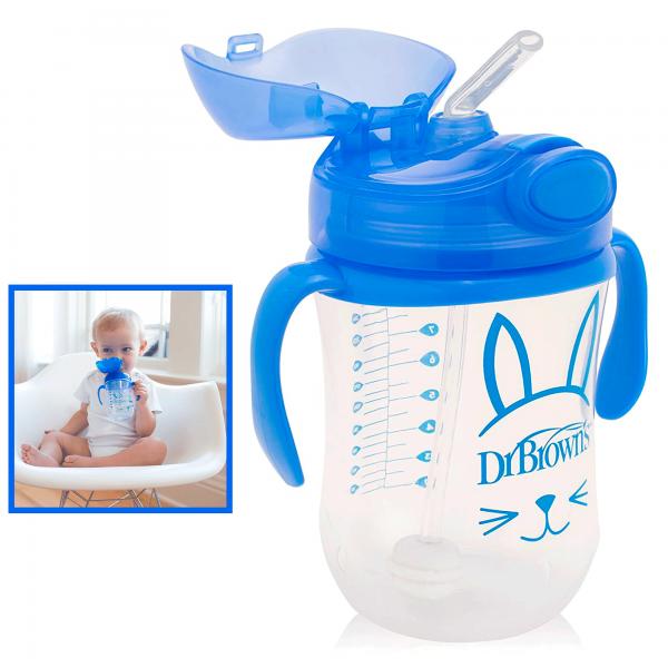 Dr. Browns - Mi Primer Vaso Bebé Pajilla Azul (TC91012)