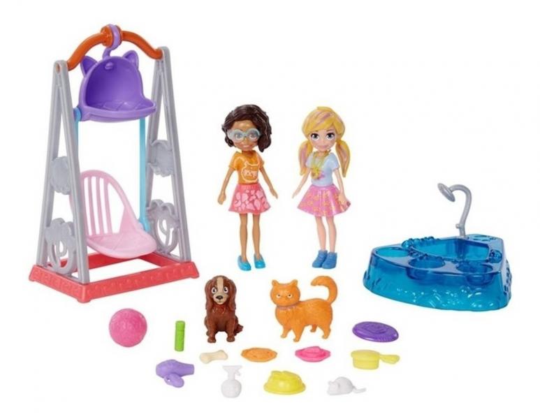 Columpio para Mascotas y Baño Polly Pocket 4a+