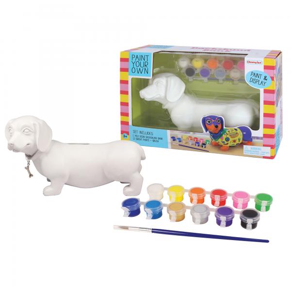 Pinta Tu Propia Alcancía Perro Salchicha 3a+