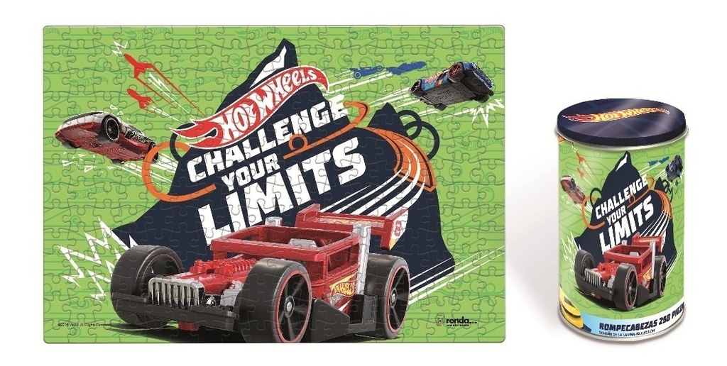 Hot Wheels Rompecabezas x 250 Pzas Lata