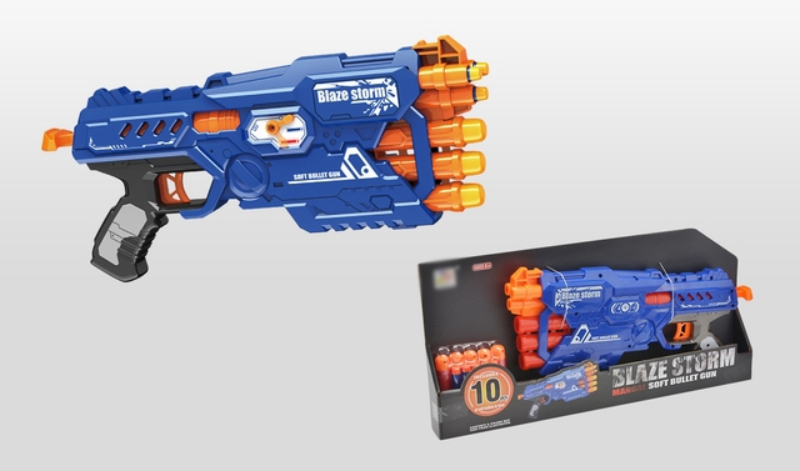 Lanzadardos de Espuma Blaze Storm 10pzs 8a+(432764)