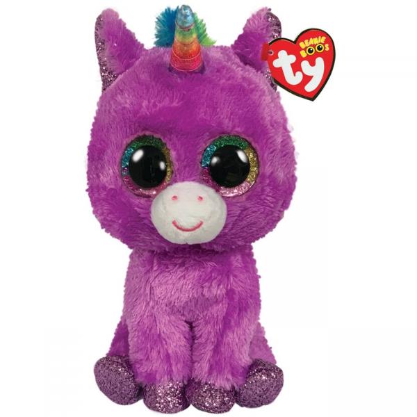 Peluche Beanie Boos Mediano Unicornio Purpura Rosette 3a+