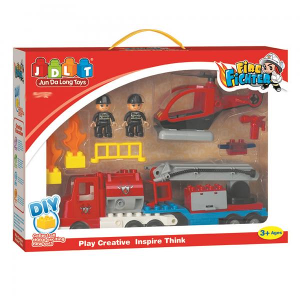 Bloques Camión de Bomberos y Helicóptero Luz y Sonidos 3a+(440363)