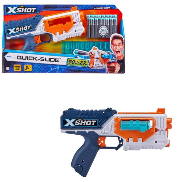 Lanzador de Dardos de Espuma X-Shot Quick-Slide 8a+