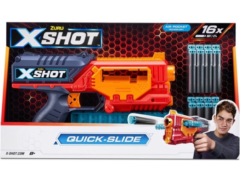 Lanzador de Dardos de Espuma XShot QuickSlide 8a+