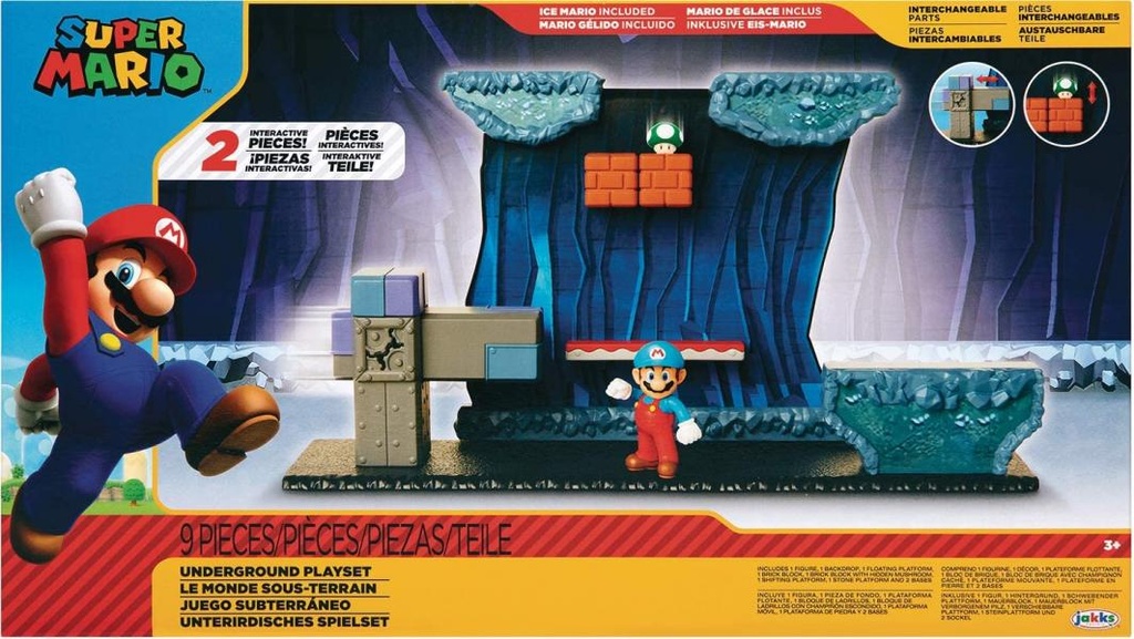 Juego Diorama Subterráneo Super Mario 9pzs 3a+