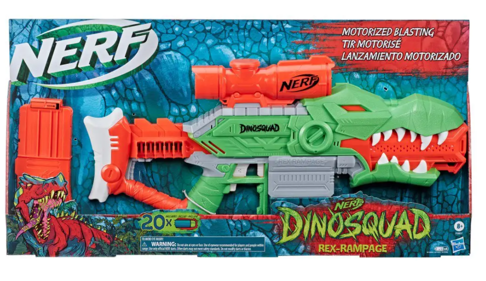 Lanzador Nerf Dinosquad Rex-Rampage 8a+
