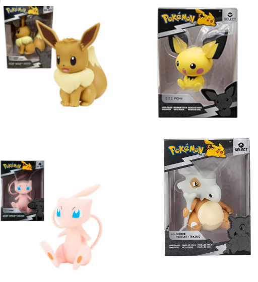 Figura de Vinyl Pokémon Select (PickachuEeveeGengar) 4a+ ( Se venden por separado )