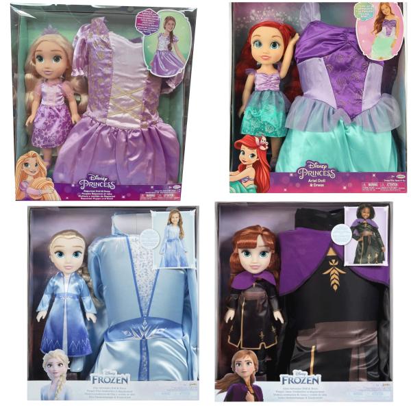 Muñeca y Vestido Princesa Disney Talla 46x 3a+