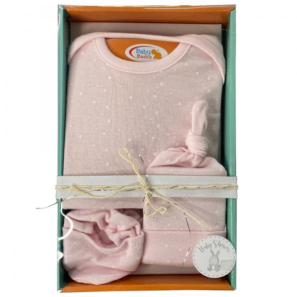 Baby Basics Conjunto de Ropa para Bebé Rosada Caja de Regalo 0m+