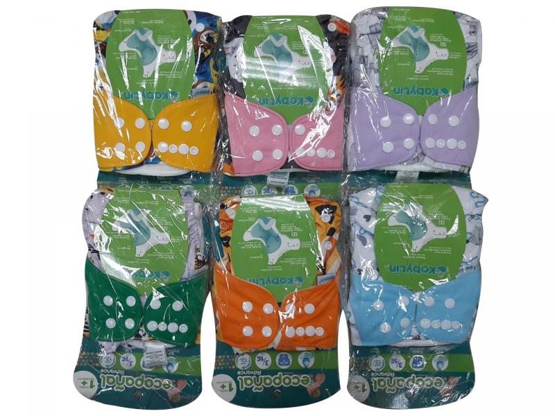 EcoPañal Lavable Ajustable Surt/6 3-16Kg (260073)