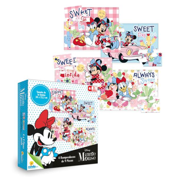 Rompecabezas Mickey Mouse Set/4 9pzs 5a+