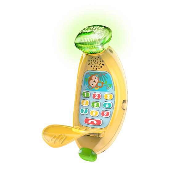 Telefono Banana de Actividades Luz y Sonidos(Español-Ingles-Frances) 6m+