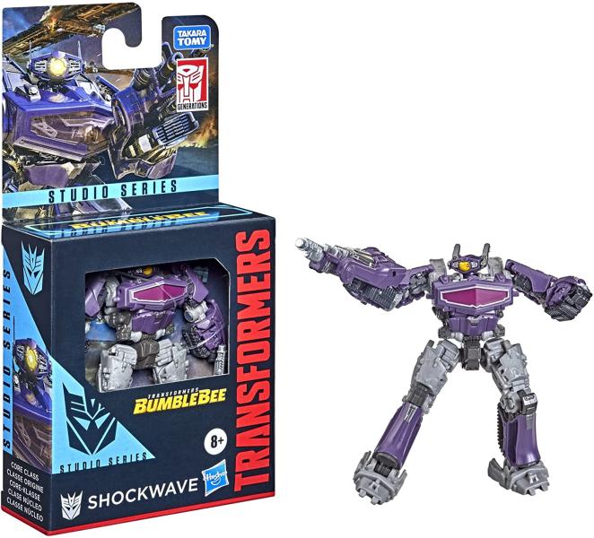 Mini Figura Transformers Bumblebee Shockwave Clase Nucleo 8a+