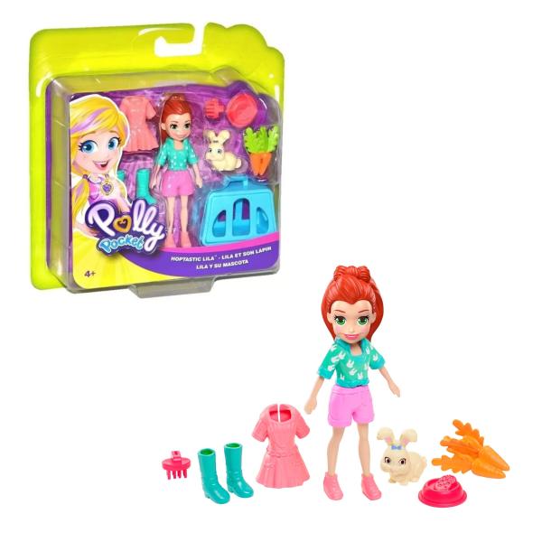 Polly Pocket Muñeca Lila y su Conejito 4a+