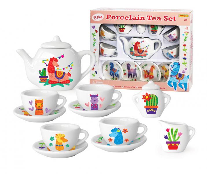 Juego de Té de Porcelana de Llama 13pzs 8a+