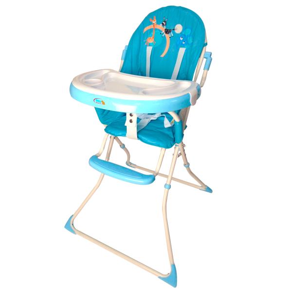 Baby Basics Silla Alta de Comer Azul Animales 636m (434447)