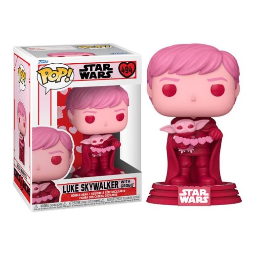 [FK60125] Figura Funko Pop! (494) Star Wars Valentines Luke Skwalker with Grogu 3a+