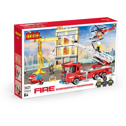 [CO3621] Camión de Emergencia Bomberos Armable 613 pzs 6a+