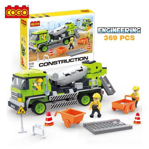 [CO3730] Juego de bloques de construcción - Vehiculo de Construccion - 369 piezas