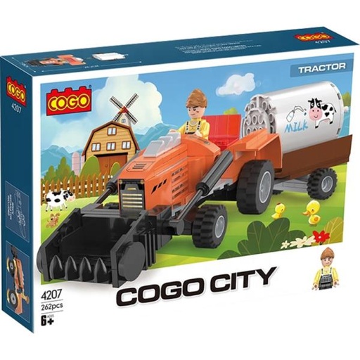 [CO4207] Juego de bloques de construcción - Tractor de Granja Armable 6a+ - 262 piezas