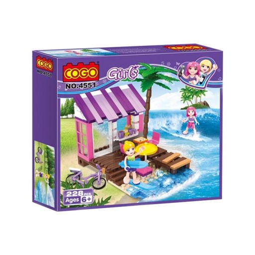 [CO4551] Campamento Chica Surfista Armable 228pzs 6a+