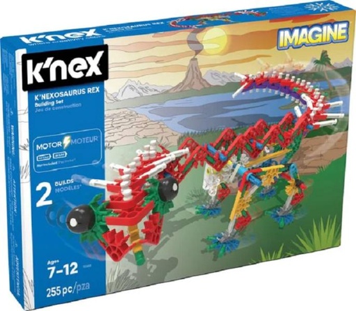 [BFKN15588] Dinosaurios de Construcción con Movimientos Motorizado K´nex 2en1 255pzs 7a+