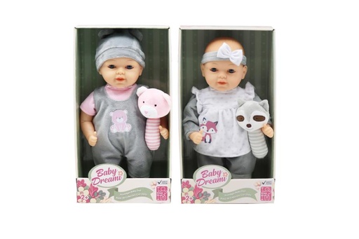 [GIG21616] Bebé de colección con Osito 33cm 2a+