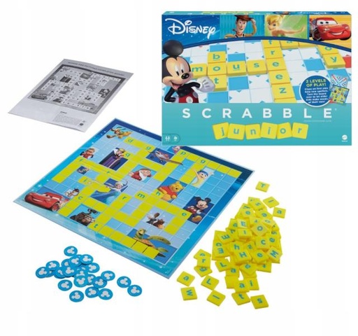 [MTGYH65] Mattel Games - Juego de Mesa Scrabble Junior Disney 6a+