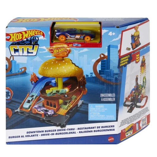 [MTHDR26] Hot Wheels City Autoservicio De Hamburguesas 4a+