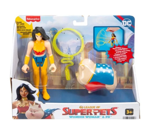 [MTHGL04] Fisher Price /  DC League Of Súper Pets Pb & Mujer Maravilla 3a+